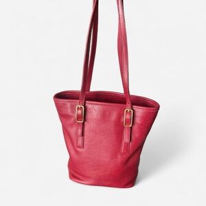Vintage Coach 9803 Tote Bags Red Leather Shoulder Bag Purse